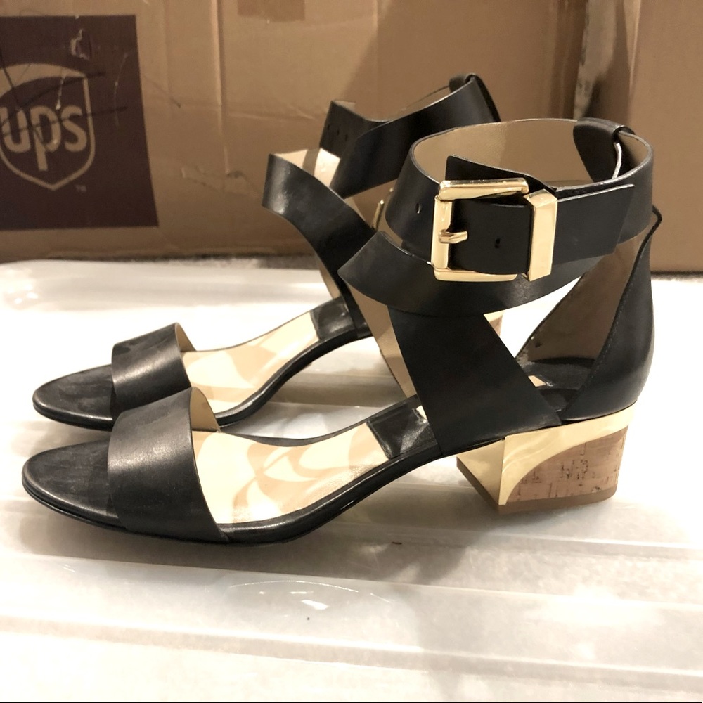 Michael Kors Black and Gold Sandals
